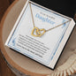 To My Beautiful Daughter | I Love You To The Moon & Back - Interlocking Hearts necklace