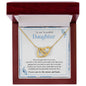 To My Beautiful Daughter | I Love You To The Moon & Back - Interlocking Hearts necklace