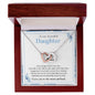 To My Beautiful Daughter | I Love You To The Moon & Back - Interlocking Hearts necklace