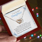 To My Beautiful Daughter | I Love You To The Moon & Back - Interlocking Hearts necklace