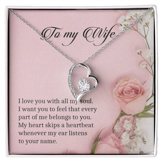 To My Wife | I Love You With All My Soul - Forever Love Necklace
